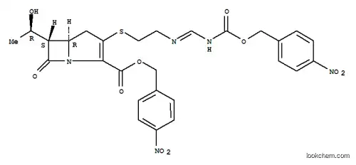6-(1-Hydroxyethyl)-3-[(2-{(E)-[({[(4-nitrophenyl)methoxy]carbonyl}amino)methylidene]amino}ethyl)sulfanyl]-4-[(4-nitrophenyl)methyl]-7-oxo-1-azabicyclo[3.2.0]hept-2-ene-2-carboxylate