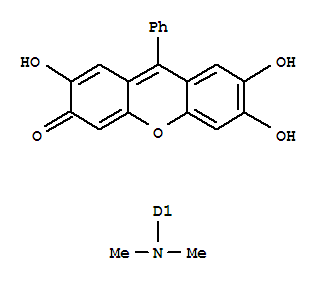 9-DIMETHYLAMINOPHENYL-2,3,7-TRIHYDROXY-6-FLUORONE