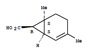 Bicyclo[4.1.0]hept-2-ene-7-carboxylicacid, 3,6-dimethyl-, [1S-(1a,6a,7b)]- (9CI)