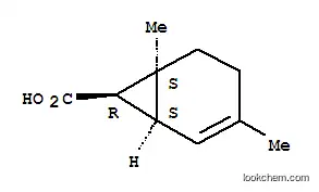 Molecular Structure of 98973-66-1 ((1S,6S,7R)-3,6-dimethylbicyclo[4.1.0]hept-2-ene-7-carboxylic acid)