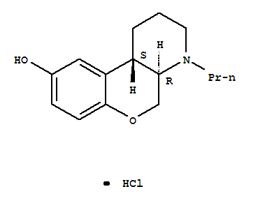 Molecular Structure of 100745-12-8 (2H-[1]Benzopyrano[3,4-b]pyridin-9-ol,1,3,4,4a,5,10b-hexahydro-4-propyl-, hydrochloride (1:1), (4aR,10bS)-rel-)
