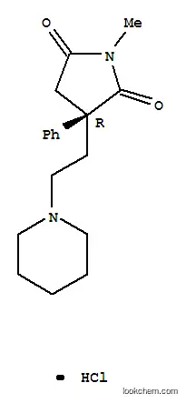 Molecular Structure of 100787-00-6 ((3R)-1-methyl-3-phenyl-3-(2-piperidin-1-ylethyl)pyrrolidine-2,5-dione hydrochloride)