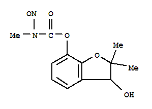 Carbamic acid,methylnitroso-, 2,3-dihydro-3-hydroxy-2,2-dimethyl-7-benzofuranyl ester (9CI)