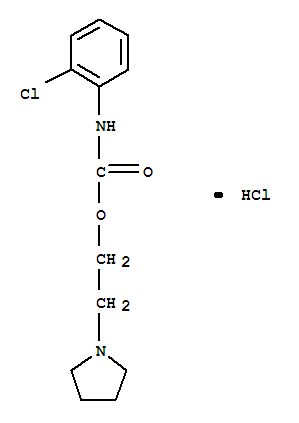 2-pyrrolidin-1-ium-1-ylethyl N-(2-chlorophenyl)carbamate chloride