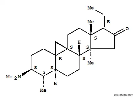 Molecular Structure of 10088-22-9 ((17E)-3β-(Dimethylamino)-4α,14-dimethyl-9,19-cyclo-5α-pregn-17(20)-en-16-one)