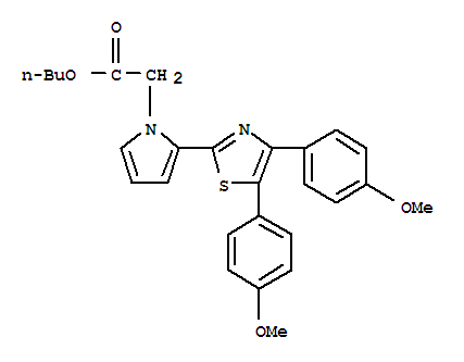 1H-Pyrrole-1-aceticacid, 2-[4,5-bis(4-methoxyphenyl)-2-thiazolyl]-, butyl ester
