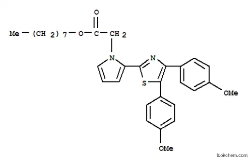 Molecular Structure of 101001-48-3 (octyl {2-[4,5-bis(4-methoxyphenyl)-1,3-thiazol-2-yl]-1H-pyrrol-1-yl}acetate)