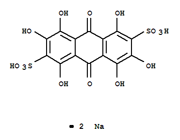 2,6-Anthracenedisulfonicacid, 9,10-dihydro-1,3,4,5,7,8-hexahydroxy-9,10-dioxo-, sodium salt (1:2) cas  10114-40-6