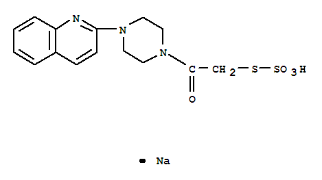 Thiosulfuric acid,S-[2-oxo-2-[4-(2-quinolinyl)-1-piperazinyl]ethyl] ester, sodium salt (1:1)