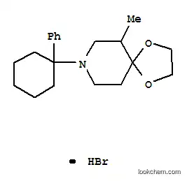 Molecular Structure of 101198-13-4 (6-methyl-8-(1-phenylcyclohexyl)-1,4-dioxa-8-azoniaspiro[4.5]decane bromide)
