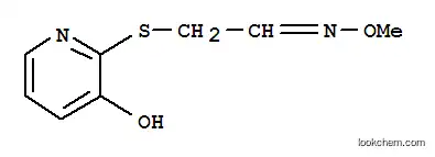 Molecular Structure of 101388-78-7 (Acetaldehyde, [(3-hydroxy-2-pyridinyl)thio]-, O-methyloxime (9CI))