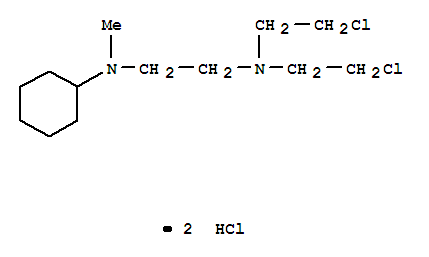 2-[bis(2-chloroethyl)azaniumyl]ethyl-cyclohexyl-methylazanium dichloride