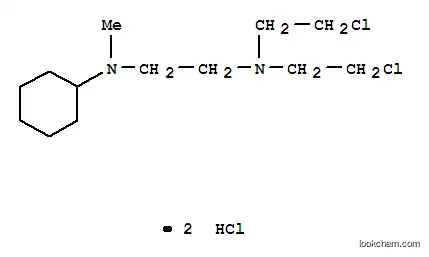 Molecular Structure of 101418-36-4 (1,2-Ethanediamine,N1,N1-bis(2-chloroethyl)-N2-cyclohexyl-N2-methyl-, hydrochloride (1:2))