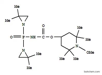 Molecular Structure of 101491-53-6 (1-methoxy-3,3,5,5-tetramethylpiperidin-4-yl [bis(2,2-dimethylaziridin-1-yl)phosphoryl]carbamate)