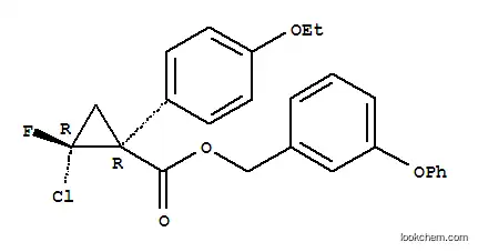 Molecular Structure of 101492-29-9 (3-phenoxybenzyl (1R,2R)-2-chloro-1-(4-ethoxyphenyl)-2-fluorocyclopropanecarboxylate)