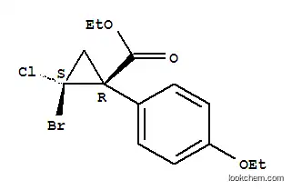 Molecular Structure of 101492-47-1 (ethyl (1R,2R)-2-bromo-2-chloro-1-(4-ethoxyphenyl)cyclopropanecarboxylate)