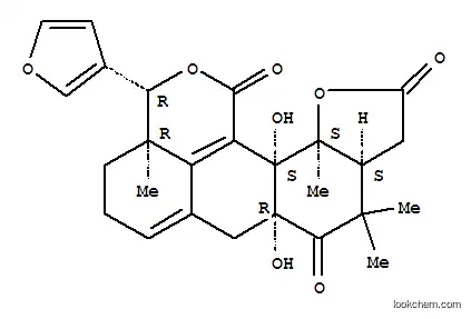 Molecular Structure of 101560-02-5 (2H,9H-Furo[3',2':7,8]anthra[1,9-cd]pyran-2,5,12(3H,4H)-trione,10-(3-furanyl)-3a,5a,6,8,9a,10,12b,12c-octahydro-5a,12b-dihydroxy-4,4,9a,12c-tetramethyl-,(3aS,5aR,9aR,10R,12bS,12cS)-)