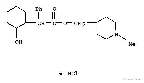 Cyclohexaneacetic acid, 2-hydroxy-alpha-phenyl-, 1-methyl-4-piperidylmethyl ester, hydrochloride