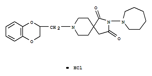 3-(AZEPAN-1-YL)-8-(2,5-DIOXABICYCLO[4.4.0]DECA-6,8,10-TRIEN-4-YLMETHYL)-3,8-DIAZASPIRO[4.5]DECANE- 2,4-DIONE HCL