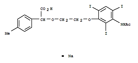Benzeneacetic acid, a-[2-[3-(acetylamino)-2,4,6-triiodophenoxy]ethoxy]-4-methyl-,sodium salt (1:1)
