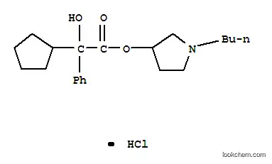Molecular Structure of 101710-77-4 (1-butyl-3-{[cyclopentyl(hydroxy)phenylacetyl]oxy}pyrrolidinium chloride)