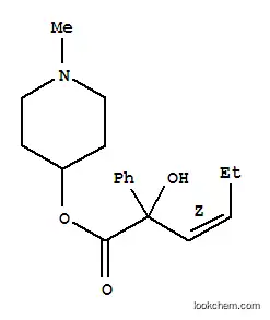 Molecular Structure of 101756-49-4 (1-methylpiperidin-4-yl (3Z)-2-hydroxy-2-phenylhex-3-enoate)