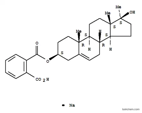 Molecular Structure of 101831-48-5 (sodium 2-({[(3beta,17beta)-17-hydroxy-17-methylandrost-5-en-3-yl]oxy}carbonyl)benzoate)