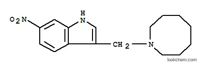 Molecular Structure of 101831-99-6 (3-(azocan-1-ylmethyl)-6-nitro-1H-indole)