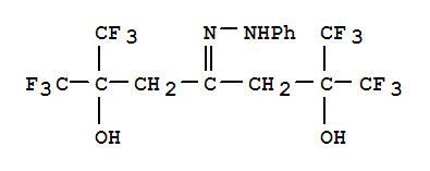 1,1,1,7,7,7-HEXAFLUORO-2,6-DIHYDROXY-2,6-BIS(TRIFLUOROMETHYL)-HEPTAN-4 -ONE,PHENYL HYDRAZONE