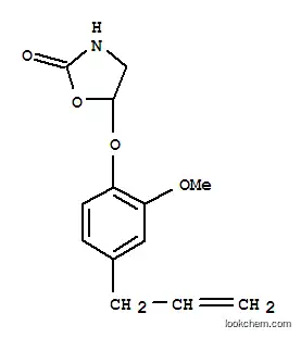 Molecular Structure of 101932-27-8 (5-(2-methoxy-4-prop-2-en-1-ylphenoxy)-1,3-oxazolidin-2-one)