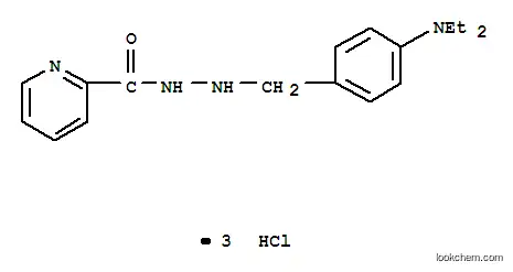 Molecular Structure of 101976-19-6 (2-Pyridinecarboxylicacid, 2-[[4-(diethylamino)phenyl]methyl]hydrazide, hydrochloride (1:3))