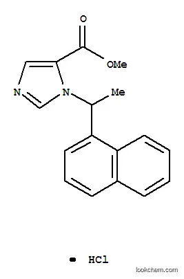 Molecular Structure of 101997-34-6 (methyl 1-(1-naphthalen-1-ylethyl)-1H-imidazole-5-carboxylate hydrochloride)