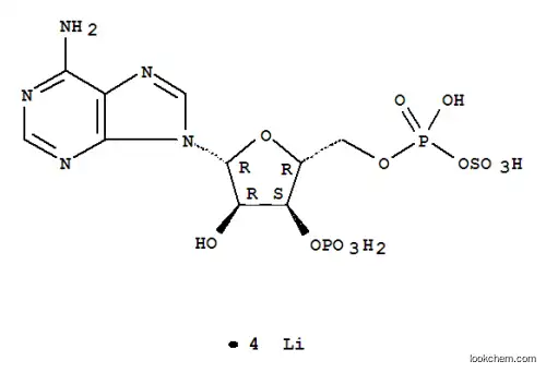 Molecular Structure of 102029-54-9 (ADENOSINE 3'-PHOSPHATE 5'-PHOSPHOSULFATE, TETRALITHIUM SALT)