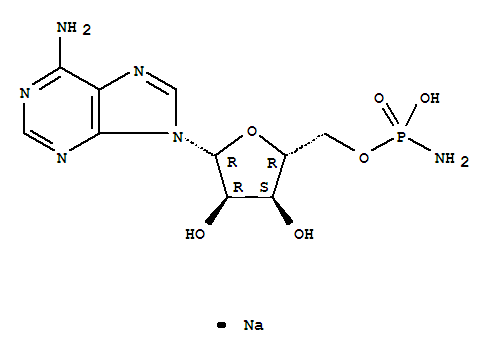 Adenosine, 5'-(hydrogenphosphoramidate), monosodium salt (9CI)