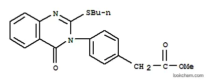 Benzeneacetic acid, 4-(2-(butylthio)-4-oxo-3(4H)-quinazolinyl)-, methyl ester