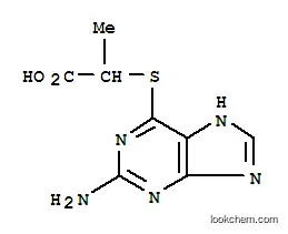 Molecular Structure of 102082-90-6 (2-amino-6-(alpha-carboxyethyl)mercaptopurine)