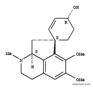 Molecular Structure of 10210-98-7 (Spiro[2-cyclohexene-1,7'(1'H)-cyclopent[ij]isoquinolin]-4-ol,2',3',8',8'a-tetrahydro-5',6'-dimethoxy-1'-methyl-, (1S,4R,8'aS)-)