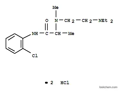 Molecular Structure of 102129-02-2 (N-(2-chlorophenyl)-N~2~-[2-(diethylamino)ethyl]-N~2~-methylalaninamide dihydrochloride)