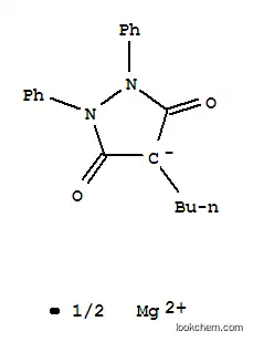 Molecular Structure of 102129-18-0 (3,5-Pyrazolidinedione,4-butyl-1,2-diphenyl-, ion(1-), magnesium (9CI))
