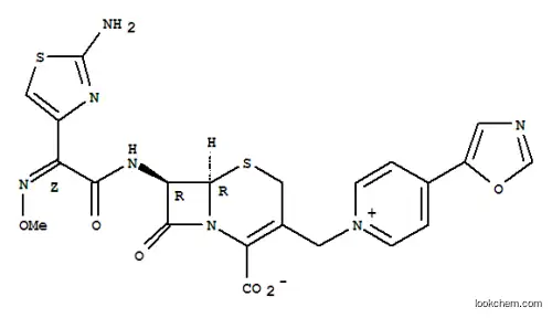 Molecular Structure of 102253-70-3 ((6R,7R)-7-[2-(2-Aminothiazol-4-yl)-2(Z)-(methoxyimino)acetamido]-3-[4-(5-oxazolyl)pyridinio-1-ylmethyl]-3-cephem-4-carboxylate)