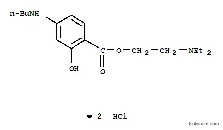 Molecular Structure of 102338-94-3 (2-(diethylamino)ethyl 4-(butylamino)-2-hydroxybenzoate dihydrochloride)