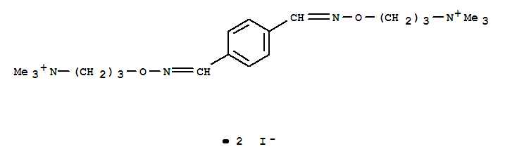 Molecular Structure of 10238-05-8 (1-Propanaminium,3,3'-[1,4-phenylenebis(methylidynenitrilooxy)]bis[N,N,N-trimethyl-, diiodide(9CI))