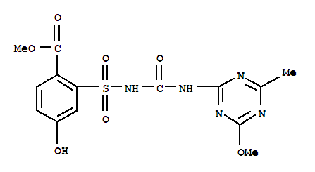 methyl 4-hydroxy-2-{[(4-methoxy-6-methyl-1,3,5-triazin-2-yl)carbamoyl]sulfamoyl}benzoate(102394-28-5)