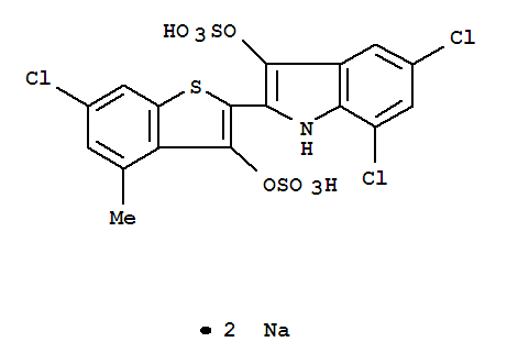 disodium[5,7-dichloro-2-(6-chloro-4-methyl-3-sulfonatooxy-1-benzothiophen-2-yl)-1H-indol-3-yl] sulfate
