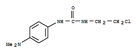 Molecular Structure of 102433-40-9 (Urea,N-(2-chloroethyl)-N'-[4-(dimethylamino)phenyl]-)