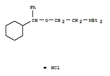 Molecular Structure of 102433-86-3 (Ethanamine,2-(cyclohexylphenylmethoxy)-N,N-diethyl-, hydrochloride (1:1))