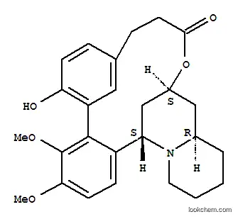 Molecular Structure of 10247-53-7 (20H-6,20-Methano-11,15-metheno-1H,8H-benzo[g]pyrido[2,1-d][1,5]oxaazacyclohexadecin-8-one,2,3,4,4a,5,6,9,10-octahydro-14-hydroxy-16,17-dimethoxy-, (4aR,6S,20S)- (9CI))