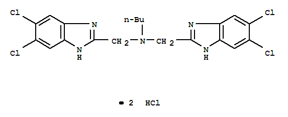 butyl-[(5,6-dichloro-1H-benzimidazol-3-ium-2-yl)methyl]-[(5,6-dichloro-1H-benzimidazol-2-yl)methyl]azanium dichloride