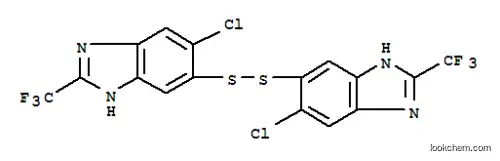 Molecular Structure of 102516-97-2 (1H-Benzimidazole,5,5'-dithiobis[6-chloro-2-(trifluoromethyl)- (9CI))
