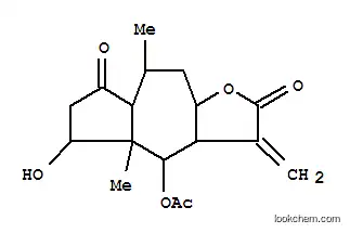 Molecular Structure of 10257-10-0 (Azuleno[6,5-b]furan-2,7-dione,4-(acetyloxy)decahydro-5-hydroxy-4a,8-dimethyl-3-methylene- (9CI))